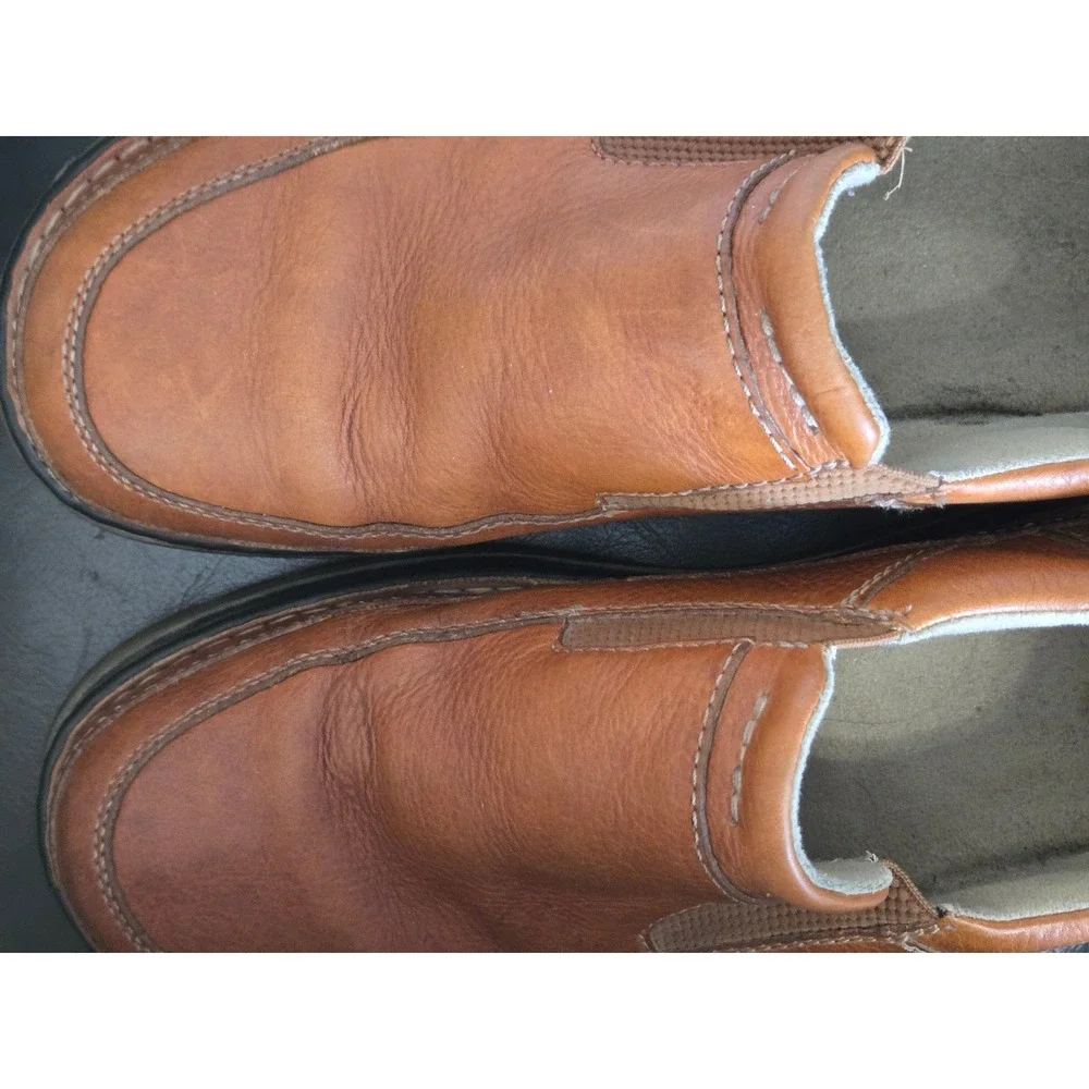 Dr. Martens  Tan Leather Slip‎ On Loafers Mens 10 Brown